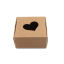 Picture of Paper Jewelry Gift Wrapping Boxes Light Brown Heart Pattern 7.5cm(3") x 7.5cm(3"), 10 PCs