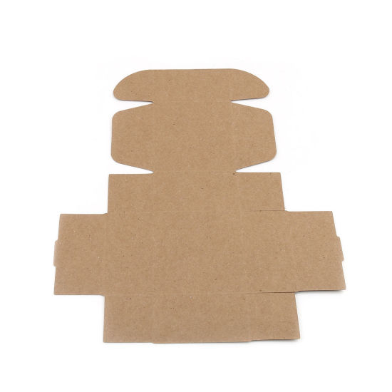 Picture of Kraft Paper Soap Packing & Shipping Boxes Square Light Brown 7.5cm x 7.5cm x 4cm , 20 PCs