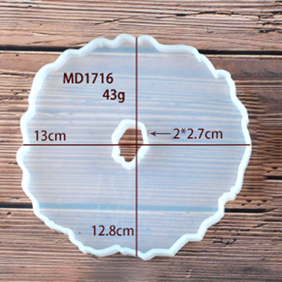Picture of Silicone Resin Mold For Jewelry Making Coaster Transparent Clear 13cm x 2.8cm, 1 Piece