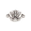 Immagine di Lega di Zinco Connettore Accessori Fiore Di Loto Argento Antico Statua di Budda Disegno 26mm x 17mm, 30 Pz