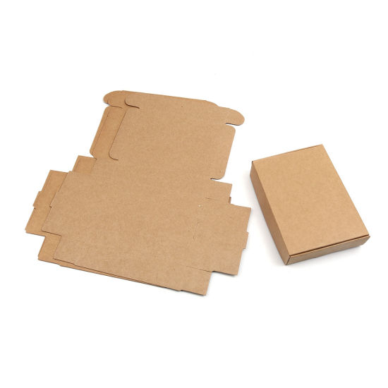 Picture of Paper Packing & Shipping Boxes Rectangle Brown 13cm x 9.5cm x 3cm , 10 PCs