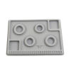 Picture of Plastic Bead Board Jewelry Tools Design Boards for Creating Bracelets, Necklaces and Jewelry Rectangle Gray 29cm x 20cm, 1 Piece