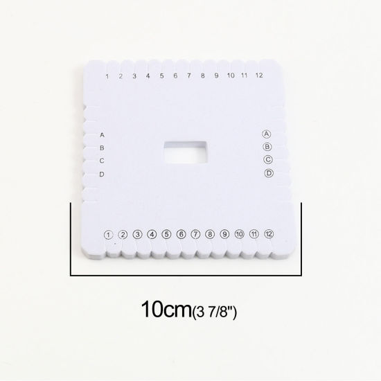 Picture of Plastic Braiding Disc Square Gray 10cm x 10cm, 1 Piece