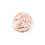 Immagine di Lega di Zinco Religione Perline Tondo Piatto Oro Rosa Angelo Scolpisce Circa 14mm Dia, Foro:Circa 1mm, 20 Pz
