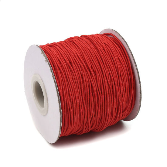 Picture of Polyamide Nylon Jewelry Thread Cord For Buddha/Mala/Prayer Beads Red Elastic 1mm, 1 Roll (Approx 100 M/Roll)