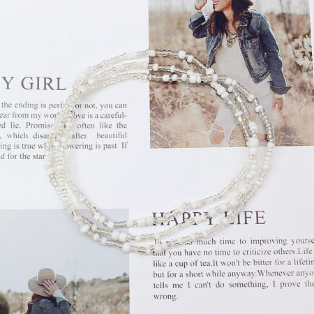 Picture of Boho Chic Bohemia Beaded Layered Body Waist Belly Chain Necklace Multicolor