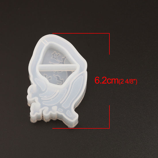 Picture of Silicone Resin Mold For Jewelry Making Anatomical Human Heart White 62mm x 38mm, 2 PCs