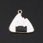 Picture of Zinc Based Alloy Charms Gold Plated Black & White Food Enamel 23mm x 22mm, 20 PCs