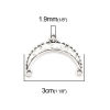 Imagen de Zamak Bohemia Conectores Luna Media Plata Antigua 30mm x 24mm, 20 Unidades