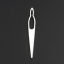 Picture of Zinc Based Alloy Pendants Needle Antique Silver Color 59mm x 9mm, 20 PCs
