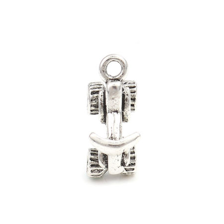 Zinc Based Alloy Charms Motorcycle Antique Silver Color 19mm x 14mm, 20 PCs