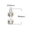 Picture of Zinc Based Alloy Charms Motorcycle Antique Silver Color 19mm x 14mm, 20 PCs