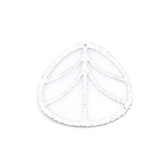 Image de Pendentifs en Tissu Triangle Blanc 30mm x 30mm, 5 Pcs