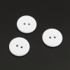 Picture of Resin Sewing Buttons Scrapbooking Two Holes Round White 25mm Dia, 100 PCs