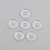 Picture of Resin Sewing Buttons Scrapbooking 4 Holes Round Transparent Clear 15mm Dia, 300 PCs
