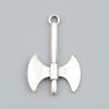 Picture of Zinc Based Alloy Pendants Axe Antique Silver Color 40mm x 25mm, 5 PCs