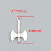 Picture of Zinc Based Alloy Pendants Axe Antique Silver Color 40mm x 25mm, 5 PCs