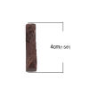 Picture of Wood Resin Jewelry Craft Filling Material Brown Red Mountain 40mm x 12mm, 1 Piece