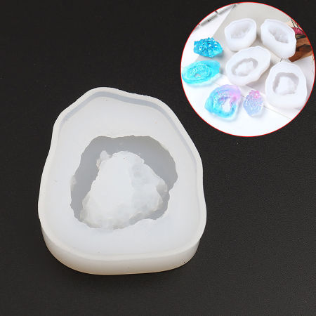 Immagine di Silicone Muffa della Resina per Gioielli Rendendo Bianco 53mm x 47mm, 1 Pz