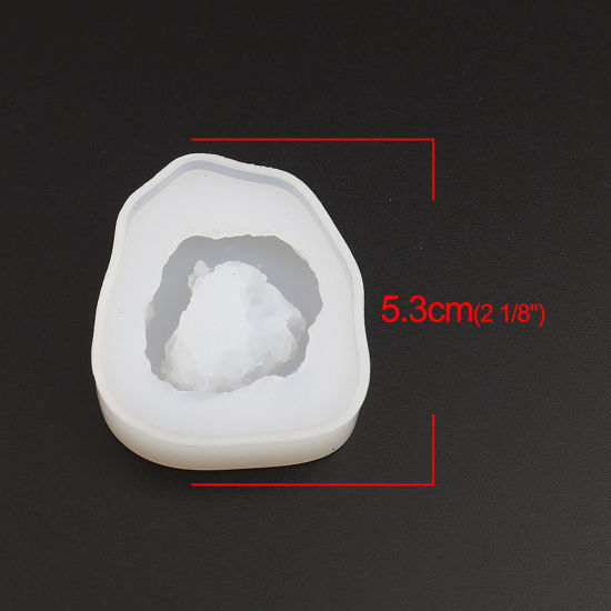 Picture of Silicone Resin Mold For Jewelry Making White 53mm x 47mm, 1 Piece