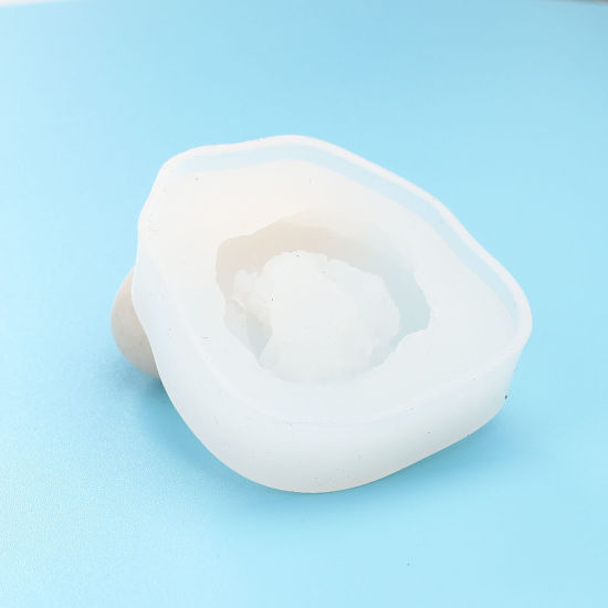 Picture of Silicone Resin Mold For Jewelry Making White 53mm x 47mm, 1 Piece