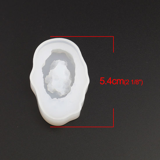 Picture of Silicone Resin Mold For Jewelry Making White 54mm x 36mm, 1 Piece