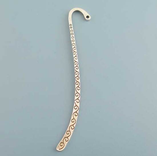 Picture of 10PCs Antique Silver Bookmark With Loop 85mm Findings