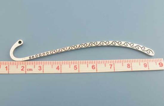 Picture of 10PCs Antique Silver Bookmark With Loop 85mm Findings