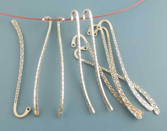 Picture of 10PCs Antique Silver Bookmark With Loop 85mm Findings