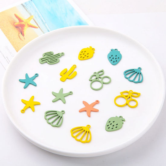 Picture of Zinc Based Alloy Charms Cactus Green 24mm x 14mm, 10 PCs