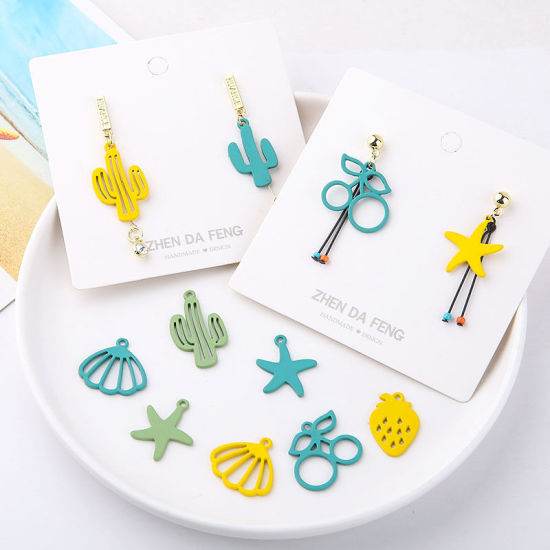 Picture of Zinc Based Alloy Charms Cactus Green 24mm x 14mm, 10 PCs