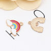 Picture of Zinc Based Alloy Weather Collection Charms Rainbow Gold Plated Multicolor Enamel 23mm x 16mm, 10 PCs