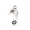 Picture of Zinc Based Alloy Ocean Jewelry Pendants Seahorse Animal Antique Silver Color 30mm x 15mm, 50 PCs