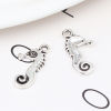 Picture of Zinc Based Alloy Ocean Jewelry Pendants Seahorse Animal Antique Silver Color 30mm x 15mm, 50 PCs