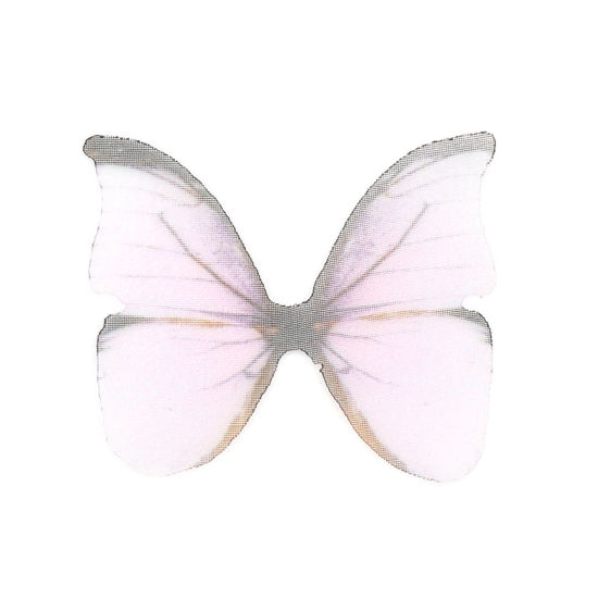 Image de Papillon Éthéré En Organza Pour Bricolage Et Artisanat Mauve 38 Mm X 32 Mm, 50 Pièces