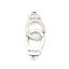 Immagine di 304 Acciaio Inossidabile Connettore Manette Tono Argento Messaggio " freedom" 41mm x 15mm, 1 Pz