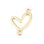 Picture of 20 PCs Zinc Based Alloy Valentine's Day Connectors Charms Pendants Gold Plated Heart Hollow 16mm x 13mm