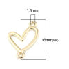 Bild von Zinklegierung Valentinstag Verbinder Herz Vergoldet 16mm x 13mm, 20 Stück