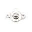 Picture of 304 Stainless Steel Ball & Socket Snap Button Clasps Fastener For Necklace Bracelet DIY Craft Round Silver Tone 15mm x 9mm, 10 PCs