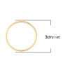 Picture of 0.8mm Stainless Steel Closed Soldered Jump Rings Findings Circle Ring Gold Plated 30mm Dia., 5 PCs