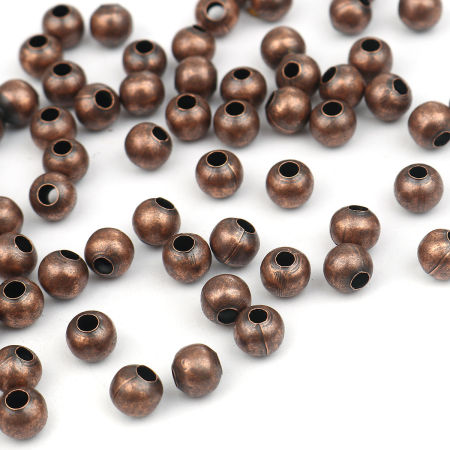 Picture of Iron Based Alloy Spacer Beads For DIY Jewelry Making Multicolor Round