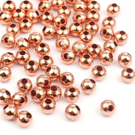 Picture of Iron Based Alloy Spacer Beads For DIY Jewelry Making Multicolor Round