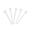 Изображение Iron Based Alloy Eye Eye Pins Silver Tone 26mm(1") long, 0.7mm, 3750 PCs