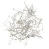 Изображение Iron Based Alloy Eye Eye Pins Silver Tone 26mm(1") long, 0.7mm, 3750 PCs