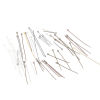 Изображение Iron Based Alloy Eye Eye Pins Silver Tone 26mm(1") long, 0.7mm, 3750 PCs
