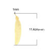 Изображение Zinc Based Alloy Pendants Feather Gold Plated 11.4cm x 2.3cm, 5 PCs
