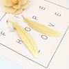 Изображение Zinc Based Alloy Pendants Feather Gold Plated 11.4cm x 2.3cm, 5 PCs