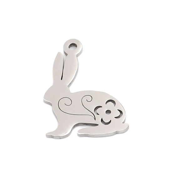 Picture of 304 Stainless Steel Charms Elephant Animal