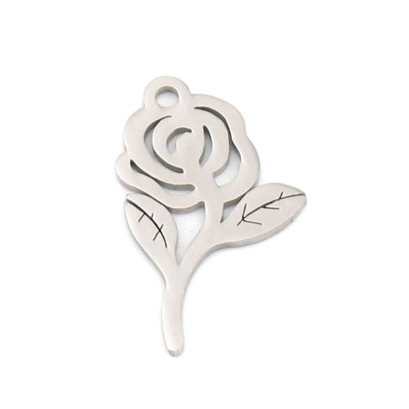 304 Stainless Steel Charms Elephant Animal