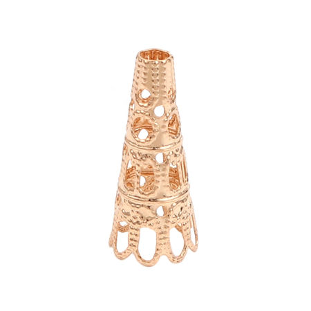Picture of Brass Bead Cap Cone Gold Plated (Fit Beads Size: 10mm Dia.) 22mm x 9mm, 20 PCs